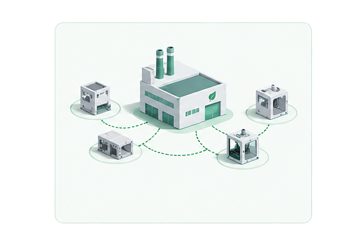 Réseau de fabrication locale pour la production à la demande